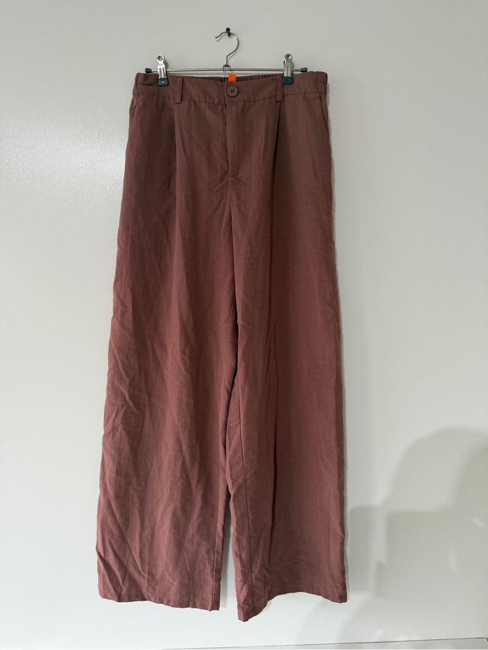Women's Wide-Leg Pants in Mauve Brown